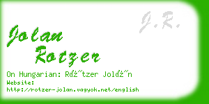 jolan rotzer business card